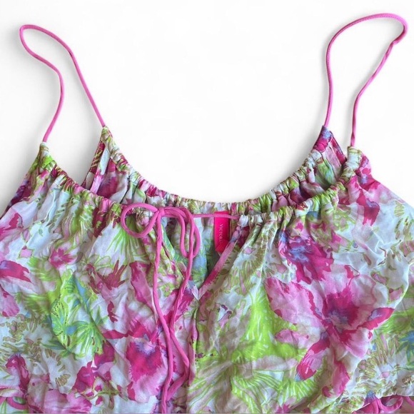 Victoria’s Secret Floral Lightweight Tropical Ruffled Romper Size Small Vacation - Picture 3 of 6